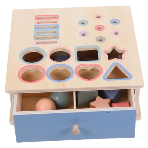 WOONEKY 1 Satz Montessori aus Holz und Formsortierbox für Kleinkinder Kognitive Entwicklung und Kreatives Lernen Jahre Alte Jungen von WOONEKY