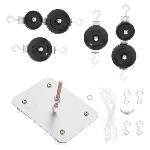 WOONEKY 1 Satz Pulley Block Physik Experiment Set mit Halterung Magnetische Basis für Physikunterricht der Schule Lehrmittel für Schüler und Experimente zur Mechanik von WOONEKY