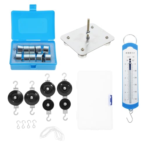 WOONEKY 1 Satz Pulley Set mit Magnetbasis Gewichten und Kraftmessgerät für Physikexperimente der Mittelstufe Unterstützt von Mechanik und Kräften WOONEKY 1 Satz Pulley Set mit Magnetbasis Gewichten und Kraftmessgerät für Physikexperimente der Mittelstufe Unterstützt von Mechanik und Kräften von WOONEKY