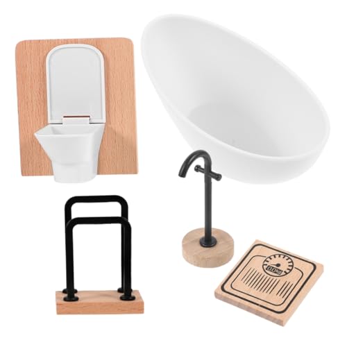WOONEKY 1 Satz Puppenzimmer-Badezimmerdekorationen Bausatz Haus Badewanne Miniaturspielzeug Mini -Artikel Miniatur-Badezimmerzubehör Miniatur-Badezimmermöbel winzige Möbel Holz WOONEKY 1 Satz Puppenzimmer-Badezimmerdekorationen Bausatz Haus Badewanne Miniaturspielzeug Mini -Artikel Miniatur-Badezimmerzubehör Miniatur-Badezimmermöbel winzige Möbel Holz von WOONEKY
