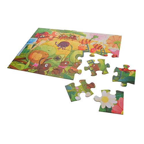 WOONEKY Holzspielzeug 1 Satz Puzzle Für Kinder Kinderspielzeug Rätsel Papier Vorschule Tablett Mädchen Kleinkindspielzeug von WOONEKY