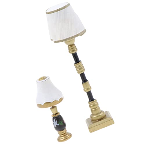WOONEKY 1 Satz Stehlampe Bodenlampe und Tischlampe für Puppenhaus DIY Modellbau und Park Szenen Dekoration Kreative Wohnaccessoires WOONEKY 1 Satz Stehlampe Bodenlampe und Tischlampe für Puppenhaus DIY Modellbau und Park Szenen Dekoration Kreative Wohnaccessoires von WOONEKY