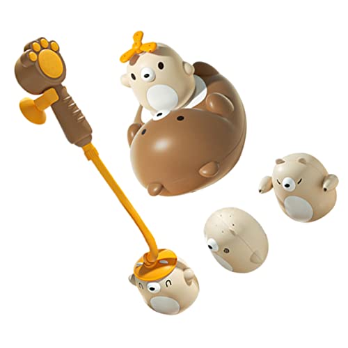WOONEKY 1 Satz Wasserspielzeug Set für Elektrischer Sprinkler mit Cartoon Bär Design Bestehend aus Kleinen Bären und Großer Basis für Badewanne und Schwimmbad von WOONEKY