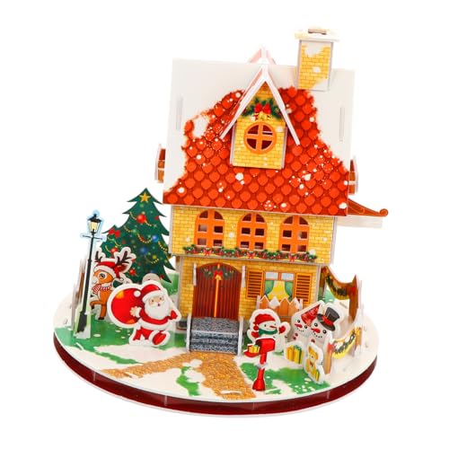 WOONEKY 1 Satz Weihnachts Haus Puzzle DIY für Weihnachten Themen Puzzle Hand Augen Koordination für Feste und Kreative Aktivitäten von WOONEKY