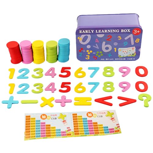 WOONEKY 1 Schachtel Buntes Zählspielzeug für Mathe Lernspielzeug mit Pädagogisches Zählmaterial für Frühe Mathematikbildung für Kindergarten und Vorschule WOONEKY 1 Schachtel Buntes Zählspielzeug für Mathe Lernspielzeug mit Pädagogisches Zählmaterial für Frühe Mathematikbildung für Kindergarten und Vorschule von WOONEKY