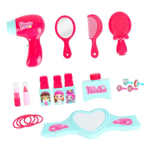 WOONEKY 1 Schachtel Schminkkoffer Set Rosa Simulierter Kosmetikkoffer für Mädchen Sicheres Material Abgerundete Ecken Fördert Aufbewahrung Rollenspiel Perfektes von WOONEKY
