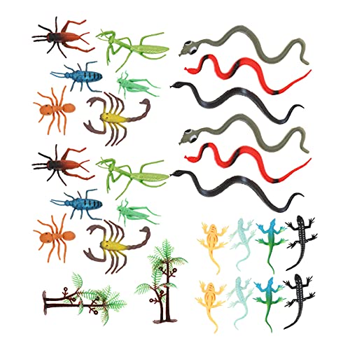 WOONEKY 1 Set 28 Stücke Kinder Spielzeug Simulierte Tier Insektenmodelle (sortierte Farbe) von WOONEKY