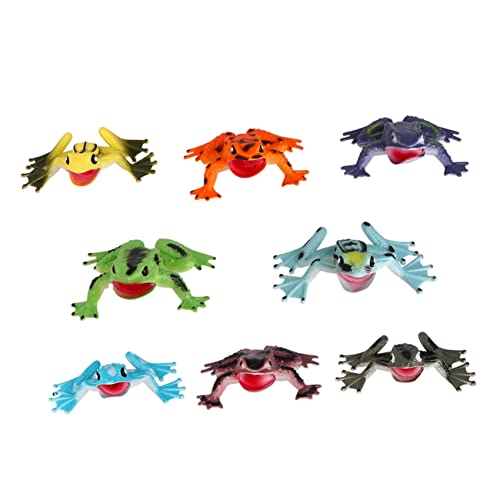 WOONEKY 1 Satz 8St Simulation klingendes Froschmodellspielzeug Spielzeug zur Fantasieanregung Spielzeuge funnytoys Funny Toys Kinderspielzeug Modelle künstlicher Frosch Quietsche-Frosch von WOONEKY
