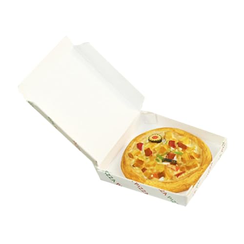 WOONEKY 112 Miniatur-pizzaschachtel Mit Puppenhaus- Realistische Fake-Food-Dekoration Für Miniaturszene von WOONEKY