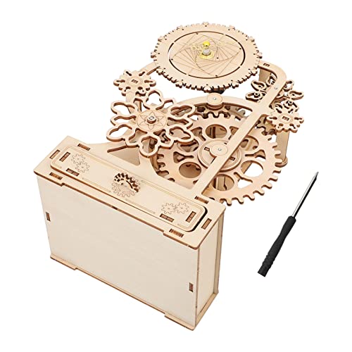 WOONEKY 3D-stifthalter-spieluhr Holzpuzzle Spieluhr-Modell und Tragbar für Jungen und Mädchen von WOONEKY