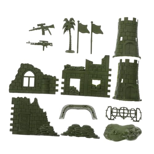 WOONEKY Spielzeug-Set Für Jungen Und Mädchen Spielzeug Armeestützpunkt Dekoratives Modell Leicht Sicher Für Jungen Und Mädchen von WOONEKY