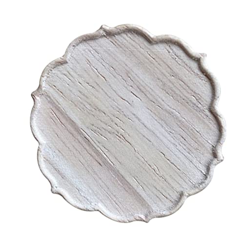 WOONEKY 1pc Miniatur Holz Tablett Für Puppenhaus Dekorative Mini Tablett Modelle Zubehör von WOONEKY