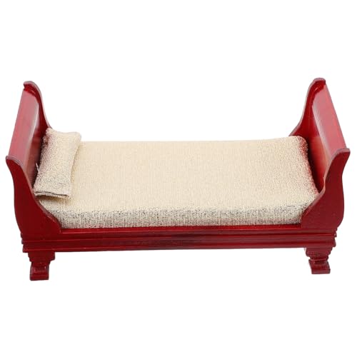 WOONEKY 1 Stück Miniatur Möbel Einzelbett für Puppenhaus Kreatives DIY Mini House Zubehör für Modelle und Dekoration Hochwertiges Vielseitig Einsetzbar von WOONEKY
