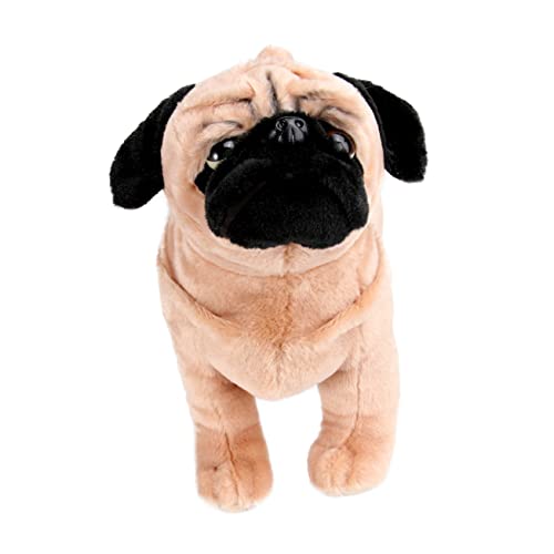 WOONEKY 1 Stück Plüsch Mops Kuscheltier Furry Puppenhund für Hochwertiges Stofftier mit Realistischem Design für Mädchen und Jungen von WOONEKY