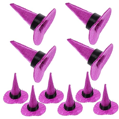 WOONEKY 10 Mini Hexenhut Dekorative Filz Hüte für Halloween Gnome Deko Party Accessoire Einzigartiges Design für Karneval und Feiern WOONEKY 10 Mini Hexenhut Dekorative Filz Hüte für Halloween Gnome Deko Party Accessoire Einzigartiges Design für Karneval und Feiern von WOONEKY