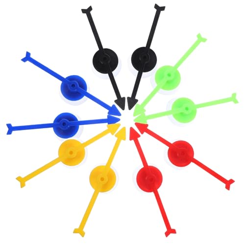 WOONEKY 10 Stück Bunte Saugnapf Zeiger für Brettspiele Interaktive Spielpfeile mit Saugnapf Vielseitiges Zubehör für Spieltafeln Party Unterricht und Lernaktivitäten von WOONEKY