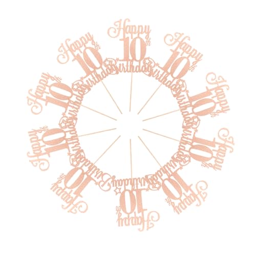 WOONEKY 10 Stück Glitzernde Zahlen Cake Topper für Geburtstag Party Kuchen Deko Mädchen Jubiläum Rosa Funkelnde Tortendekoration WOONEKY 10 Stück Glitzernde Zahlen Cake Topper für Geburtstag Party Kuchen Deko Mädchen Jubiläum Rosa Funkelnde Tortendekoration von WOONEKY