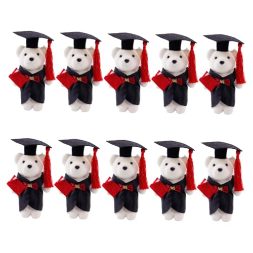 WOONEKY 10 Stück Mini Abschlussbär Plüschtiere für Blumenstraußdekorationen und zur Graduierung für Jungen Zeitloses Andenken und Vielseitige Deko für Feierlichkeiten WOONEKY 10 Stück Mini Abschlussbär Plüschtiere für Blumenstraußdekorationen und zur Graduierung für Jungen Zeitloses Andenken und Vielseitige Deko für Feierlichkeiten von WOONEKY