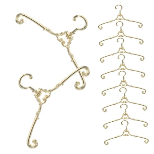 WOONEKY 10 Stück Mini Metall Kleiderbügel für Puppenkleidung Retro Stil Stabile Miniatur Kleiderbügel für Puppen Kleiderschrank Zubehör für Dollhouse Kleidung WOONEKY 10 Stück Mini Metall Kleiderbügel für Puppenkleidung Retro Stil Stabile Miniatur Kleiderbügel für Puppen Kleiderschrank Zubehör für Dollhouse Kleidung von WOONEKY