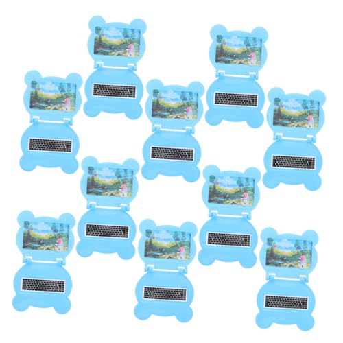 WOONEKY 10 Stück Miniatur Computer Teiliges Puppenhaus Zubehör mit Faltbarem Laptop für Kreative Rollenspiele für Puppenhaus Szenen und Kinderaktivitäten von WOONEKY