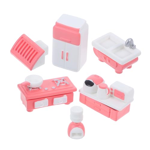 WOONEKY 10 Stück Miniatur Küchenzubehör Set Teiliges Puppenhaus Zubehör für Rollenspiele Kühlschrank Spüle Töpfe und Pfannen für Kreative Dekoration und Verschiedenen Umgebungen WOONEKY 10 Stück Miniatur Küchenzubehör Set Teiliges Puppenhaus Zubehör für Rollenspiele Kühlschrank Spüle Töpfe und Pfannen für Kreative Dekoration und Verschiedenen Umgebungen von WOONEKY