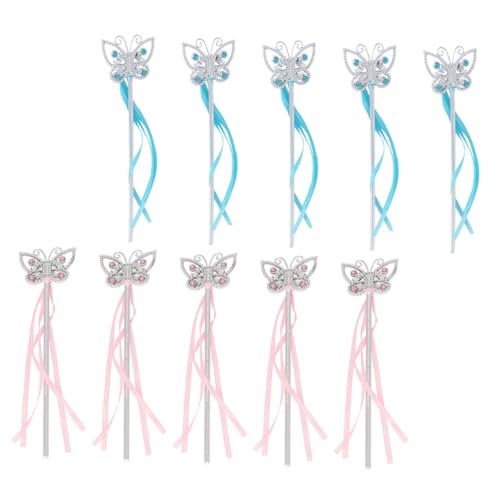 WOONEKY 10 Stück Teiliges Feen zauberstab Bunter Schmetterlings zauberstab mit Leuchtendem Design Leicht Sicher für Party Cosplay und Fantasievolle Verkleidungen Zufällige Zufällige Farbe WOONEKY 10 Stück Teiliges Feen zauberstab Bunter Schmetterlings zauberstab mit Leuchtendem Design Leicht Sicher für Party Cosplay und Fantasievolle Verkleidungen Zufällige Zufällige Farbe von WOONEKY