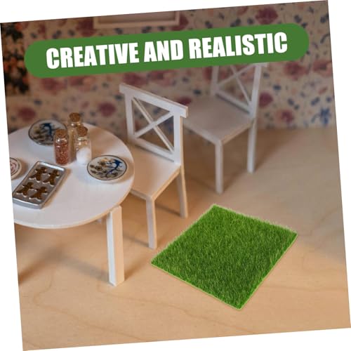 WOONEKY 10 Stück Teiliges Künstliches Moos Realistische Deko Grasmatte für Mikro Landschaften Basteln Gartenmodelle Indoor Outdoor Pflegeleicht von WOONEKY
