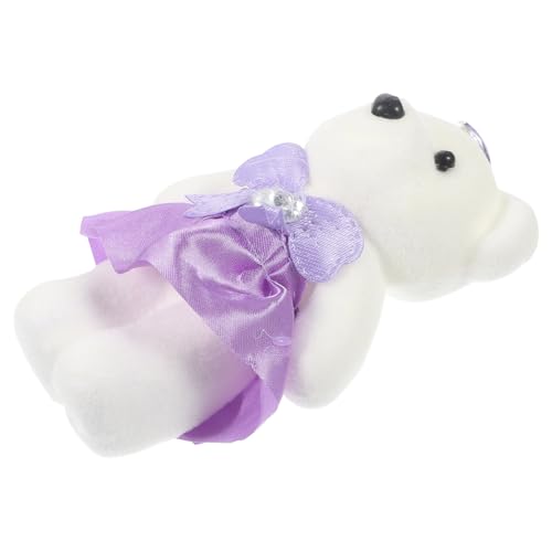 WOONEKY 10 Stück Teiliges Kuschelbären Plüschtiere Weiche Kleine Kompakte Dekoration für Blumensträuße Hochzeitsauto Wohnzimmer und Geschenkideen von WOONEKY