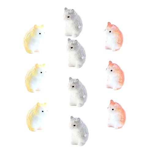 WOONEKY 10 Stück Teiliges Mäuse Figuren aus Resin Niedliche Kuchendekoration für Partys und Zuhause für Kreative Tortendekoration Gemischte Farben von WOONEKY