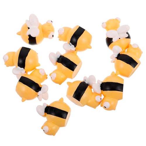 WOONEKY 10 Stück Teiliges Mini Harz Bienen Figuren Handgefertigte Kleine Bienen Miniaturen mit Feinen Details Vielseitig als Cake Toppers Feengarten Deko Miniatur Landschaftsornamente DIY WOONEKY 10 Stück Teiliges Mini Harz Bienen Figuren Handgefertigte Kleine Bienen Miniaturen mit Feinen Details Vielseitig als Cake Toppers Feengarten Deko Miniatur Landschaftsornamente DIY von WOONEKY