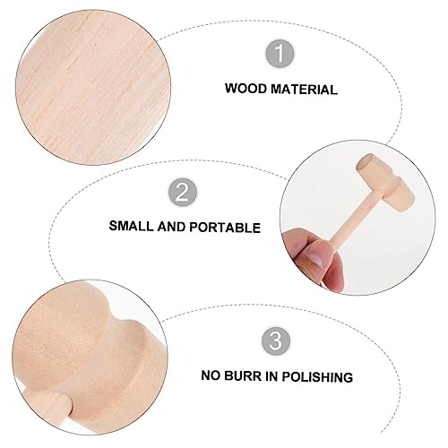 WOONEKY 10 Stück Teiliges Mini Holzhammer für Kleine Holzspielzeug Hämmer Handpolierte Mini Mallets für Motorische Entwicklung Sicheres Material für Jungen und Mädchen WOONEKY 10 Stück Teiliges Mini Holzhammer für Kleine Holzspielzeug Hämmer Handpolierte Mini Mallets für Motorische Entwicklung Sicheres Material für Jungen und Mädchen von WOONEKY