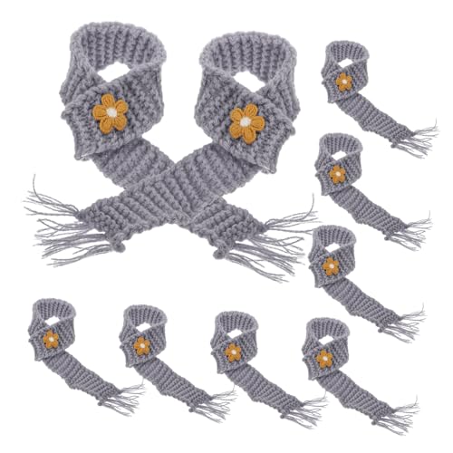 WOONEKY 10 Stück Teiliges Mini-schals aus Weichem Strickstoff Dekorative Puppenzubehör Verstellbare Liebevoll Gestaltete DIY-schals für Puppen Flaschen und Partydekorationen von WOONEKY