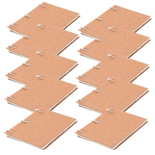 WOONEKY 10 Stück Teiliges Miniatur Notizbücher aus Stabilem Papier Realistische Mini-notepads für Puppenhaus Bücherregal Detailreiche Miniaturen für Kreatives und Dekoration von WOONEKY