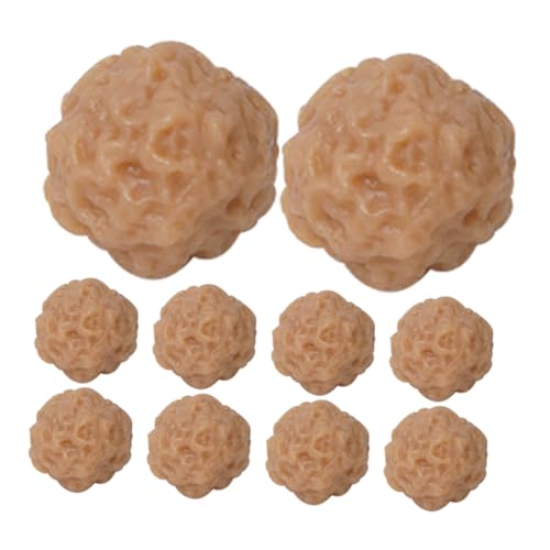 WOONEKY 10 Stück Teiliges PVC Realistische Kunstfleischbällchen Lebensnahe Simulation Künstliches Rindfleisch Modellspielzeug Vielseitig Dekorativ Leicht zu Reinigen von WOONEKY