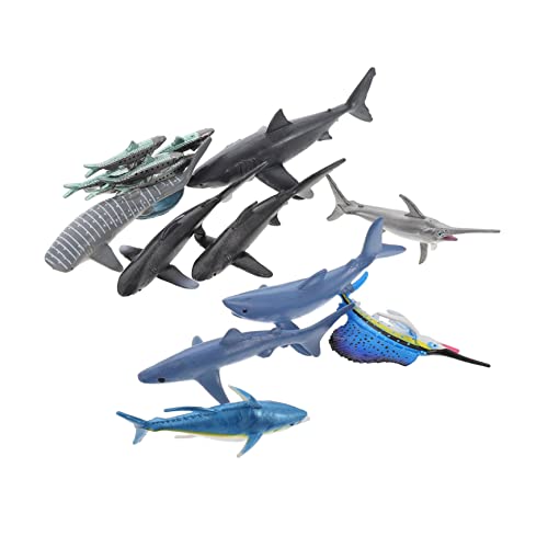 WOONEKY 10 Stück Teiliges Realistische Lustige Fake Fish Toys aus Hochwertigem Material Sicher und Glatt Pädagogische Meerestiere für Koordination und Gehirnausgleich von WOONEKY