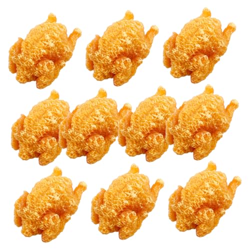 WOONEKY 10 Stück Teiliges Realistisches Brathähnchen Modell Detailgetreu Handgefertigte Falsche Gebratene Hähnchenstücke Lebensechte Food Foto Requisiten für Party Tischdeko und von WOONEKY