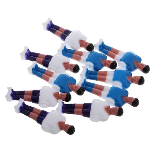 WOONEKY 10 Stück Teiliges Set Mini Tischfußball Spielerfiguren Kicker Dolls für Tischfußball Zubehörteile für Spannende Spiele Büro Zuhause und Cafés von WOONEKY