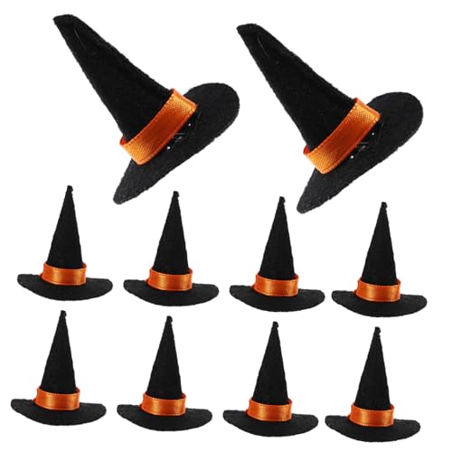 WOONEKY 10 Teiliges Mini Hexenhüte aus Filz für Halloween Kleine Hexenhüte für Gnome Dekoration für Partys und Diy Projekte Schwarz WOONEKY 10 Teiliges Mini Hexenhüte aus Filz für Halloween Kleine Hexenhüte für Gnome Dekoration für Partys und Diy Projekte Schwarz von WOONEKY