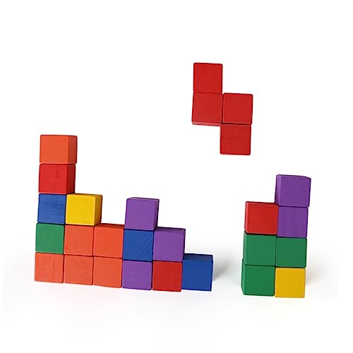 WOONEKY 100 Stück Bunte Kleine Holzwürfel Quadratische Bauklötze Lernspielzeug für DIY Bastelprojekte Montessori Pädagogische Holzbausteine WOONEKY 100 Stück Bunte Kleine Holzwürfel Quadratische Bauklötze Lernspielzeug für DIY Bastelprojekte Montessori Pädagogische Holzbausteine von WOONEKY