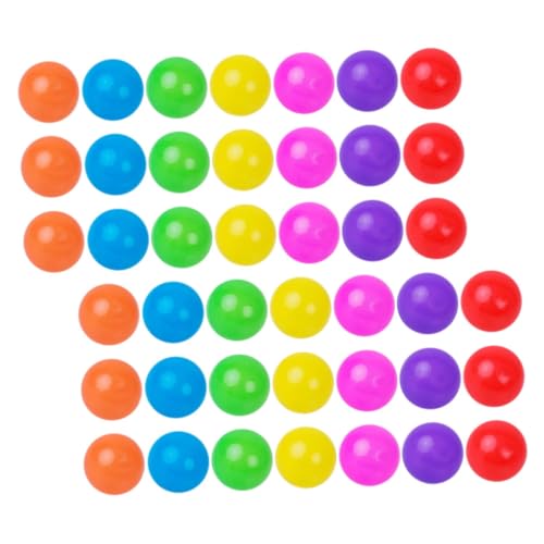 WOONEKY 100 Stück Bunte Weiche Kunststoff bälle Mini Spielbälle für Junge Mädchen und Kleinkinder Fördert Greiffähigkeit Farberkennung Motorische Entwicklung Spielzubehör für von WOONEKY