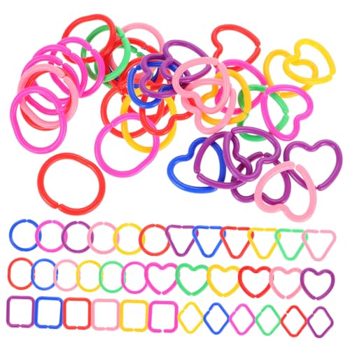 WOONEKY 100 Stück Geometrische Kunststoff Kettenringe für Junge Mädchen Kreatives Lernspielzeug Kognitiven Entwicklung für Kindergarten und Zuhause Sicheres und Vielseitiges WOONEKY 100 Stück Geometrische Kunststoff Kettenringe für Junge Mädchen Kreatives Lernspielzeug Kognitiven Entwicklung für Kindergarten und Zuhause Sicheres und Vielseitiges von WOONEKY