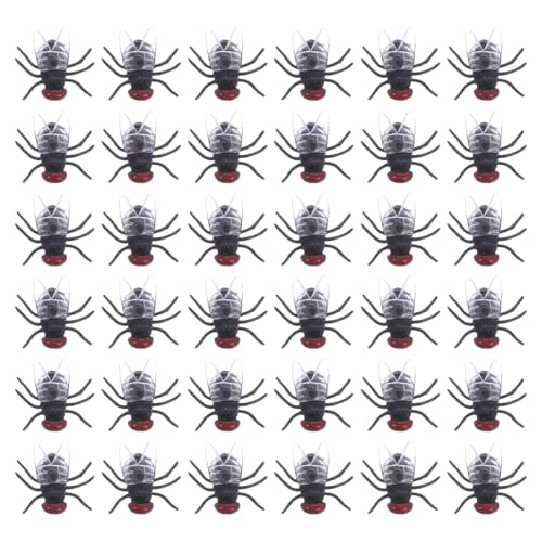 WOONEKY 100 Stück Halloween Fake Fliegen Realistische Prank Insekten für Streiche und Dekoration für Partys und WOONEKY 100 Stück Halloween Fake Fliegen Realistische Prank Insekten für Streiche und Dekoration für Partys und von WOONEKY