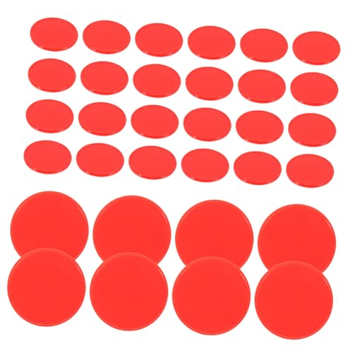 WOONEKY 100 Stück Kunststoff Zählchips Lernspielzeug für Mathe Poker Chips für Spiele Zählen und Sortieren Rote Chips aus Material Transparent und Tragbar WOONEKY 100 Stück Kunststoff Zählchips Lernspielzeug für Mathe Poker Chips für Spiele Zählen und Sortieren Rote Chips aus Material Transparent und Tragbar von WOONEKY