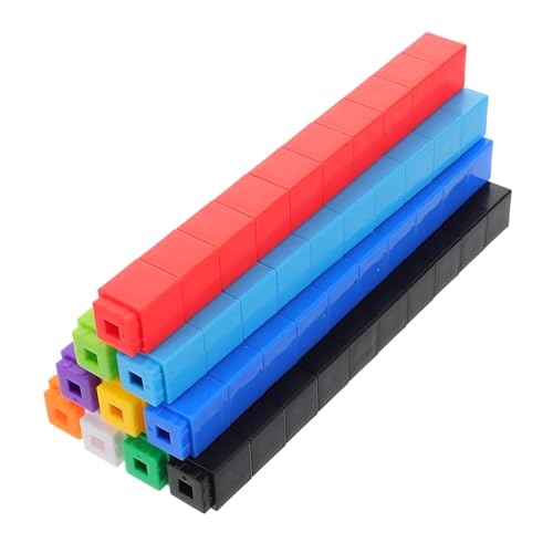 WOONEKY 100 Stück Mathe-berechnungswürfel Mathe-lernblöcke Mathe-zählblöcke Mädchen Baut Stem-spielzeugblöcke Bauspielzeug Für Mädchen Kinderblöcke Stamm-Puzzle Zählblock Plastik von WOONEKY