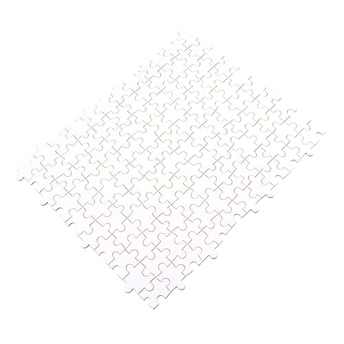 WOONEKY 1000 Stück hölzernes leeres Puzzle Wärmeübertragungsrätsel Bastelpuzzle übertragen Leere Rätsel Transferpuzzle selber Machen Rätsel übertragen UV Verbrauchsmaterial Holz Weiß von WOONEKY