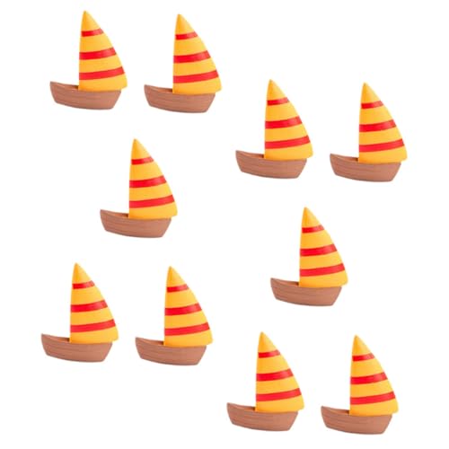 WOONEKY 10Pcs Gartenversorgung Chic Mini Figur Realistisches Miniatursegelboot Multifunktion Mini Figur Lebendige Miniatur Seebraute Landschaftsbau Miniatursegelboot Tischdekoration von WOONEKY