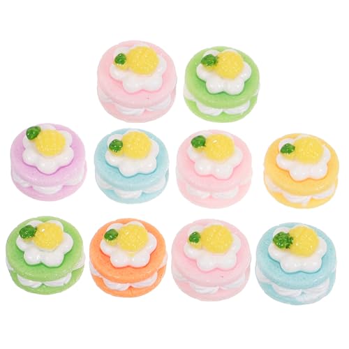 WOONEKY Haarschmuck 10St Lebensmittelspielzeug Flatback-Perlen zum Basteln Obstkuchen Spielzeuge Ananas Haartopper von WOONEKY
