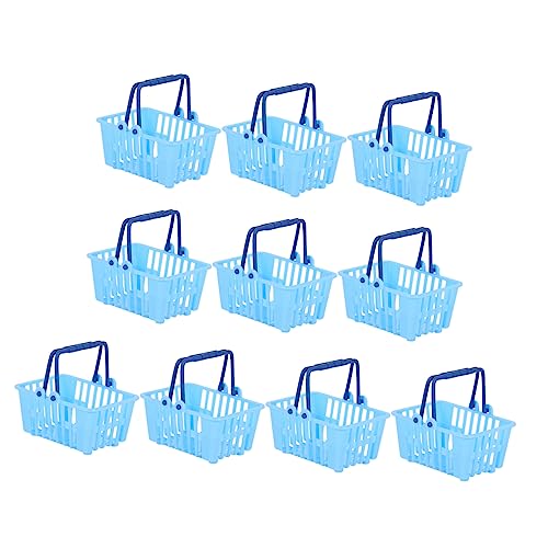 WOONEKY 10St Mini-Einkaufskorb Mini-Einkaufswagen Mini-Supermarkt-Aufbewahrungsspielzeug ablagekörbe kühlkorb einkaufskorb Dekor Spielzeuge Mini-Hausversorgung Miniaturmodell Haushalt Kind von WOONEKY