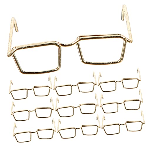 WOONEKY 10Stücke Brillenrahmen für Puppen Metallrahmen ohne Objektive Klassisches Puppenzubehör für Kreative Verkleidung und Dekoration WOONEKY 10Stücke Brillenrahmen für Puppen Metallrahmen ohne Objektive Klassisches Puppenzubehör für Kreative Verkleidung und Dekoration von WOONEKY
