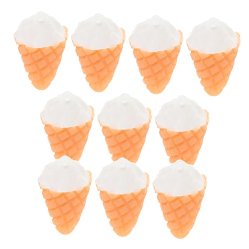 WOONEKY 10Stücke Teiliges Miniatur Eiscreme Spielzeugset Realistische Nachbildung für Puppenhaus Dekoration Sicheres Lebensmittelspielzeug Kreativität und Rollenspiel von WOONEKY